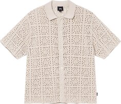 Рубашка Stussy Crochet Shirt &apos;Natural&apos;, кремовый