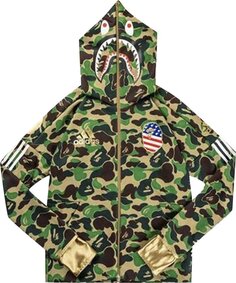 Худи BAPE x adidas SB Shark Hoodie &apos;Green&apos;, зеленый