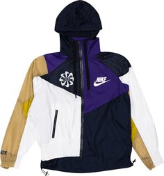 Анорак Nike x Sacai Hooded Anorak &apos;Obsidian/Court Purple&apos;, синий