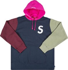 Толстовка Supreme S Logo Colorblocked Hooded Sweatshirt &apos;Navy&apos;, синий