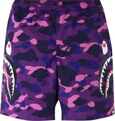 Шорты BAPE Color Camo Side Shark Beach Shorts &apos;Purple&apos;, фиолетовый