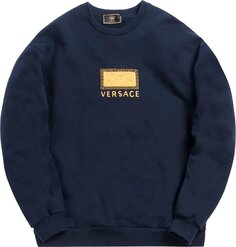 Толстовка Kith x Versace Greek Key Crewneck &apos;Navy&apos;, синий