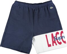 Спортивные шорты Supreme x Lacoste Logo Panel Sweatshort &apos;Navy&apos;, синий