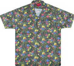Рубашка Supreme Mini Floral Rayon Short-Sleeve Shirt &apos;Black&apos;, черный