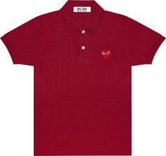 Поло Comme des Garçons PLAY Big Heart Polo &apos;Burgundy&apos;, красный