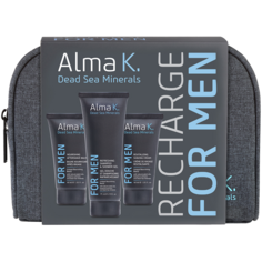 Alma K. Men дорожный набор для мужчин: бальзам после бритья, 40 мл + шампунь для волос и гель для душа 2в1, 75 мл + крем для бритья, 40 мл