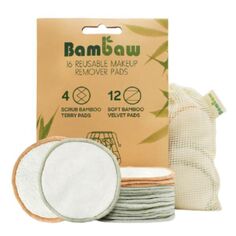 Bambaw многоразовые бамбуковые ватные диски, 16 шт./1 упаковка