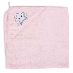 Ceba Baby Basic полотенце детское 100x100 см Star Pink, 1 шт.