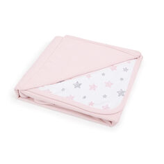 Ceba Baby Basic одеяло детское двухстороннее 90х100 см Конфетно-розовый + Розовые звезды, 1 шт.