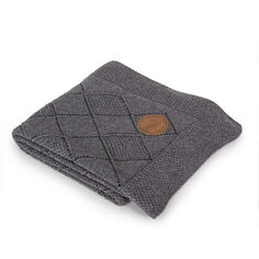 Ceba Baby Basic вязаное одеяло 90х90 см в подарочной упаковке Графитовый рис, 1 шт.