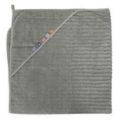 Ceba Baby Basic детское полотенце 100x100 см Grey Wave Line, 1 шт.