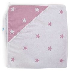 Ceba Baby Basic полотенце детское 100х100 см Звезды Розовый Меланж, 1 шт.