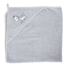 Ceba Baby Basic полотенце детское 100x100 см Zebra Grey, 1 шт.