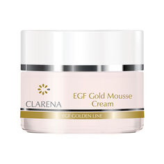 Clarena EGF Golden Line пептидный крем-мусс для лица с коллоидным золотом и биоплацентой, 50 мл