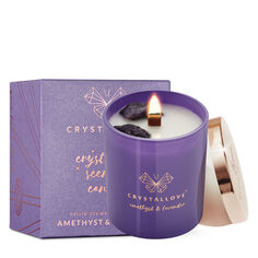 Crystallove Crystalized соевая свеча с аметистом и лавандой, 220 г