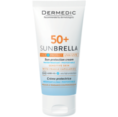 Dermedic Sunbrella защитный крем для лица при проблемах с сосудами SPF50+, 50 мл