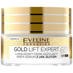 Eveline Cosmetics Gold Lift Expert омолаживающая крем-сыворотка для лица на день и ночь 60+, 50 мл