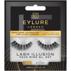 Eylure Illusion накладные ресницы с клеем 307, 1 упаковка