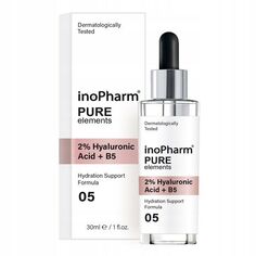 InoPharm Pure Elements сыворотка для лица с гиалуроновой кислотой и витамином В5, 30 мл