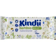 Kindii Bamboo детские влажные салфетки, 60 шт/1 упаковка