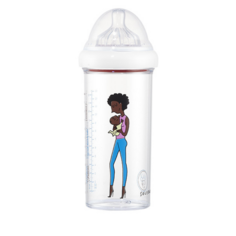 Le Biberon Français Afromama бутылочка из тритана с соской для кормления детей от 6 мес., вместимость 360 мл, 1 шт.