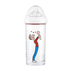 Le Biberon Français Tata бутылочка из тритана с соской для кормления детей от 6 мес., вместимость 360 мл, 1 шт.