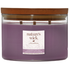 Nature&apos;s Wick By WoodWick Lavender&amp;Oatmilk ароматическая свеча, 433 г