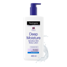 Neutrogena Deep Moisture Sensitive глубоко увлажняющая эмульсия для сухой и чувствительной кожи, 400 мл