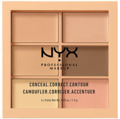 NYX Professional Makeup Conceal, Correct, Contour палетка светлых консилеров для лица, 1,5 г