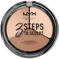 NYX Professional Makeup 3 Steps To Sculpt палетка для контуринга светлого лица, 5 г