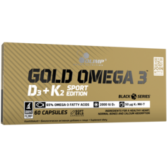 Olimp Gold Omega 3 D3+K2 Sport Edition биологически активная добавка, 60 капсул/1 упаковка ОЛИМП