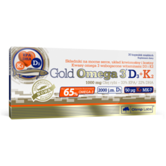 Olimp Gold Omega D3+K2 биологически активная добавка, 30 капсул/1 упаковка ОЛИМП