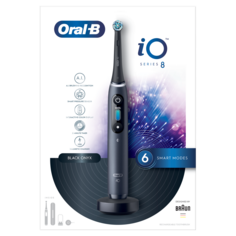 Oral-B IO 8 Black магнитная зубная щетка для чистки зубов, 1 упаковка