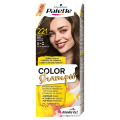 Palette Color Shampoo шампунь-краска для волос 5-0 (221) средне-русый, 1 упаковка