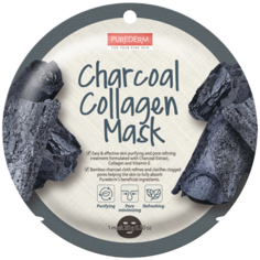 Purederm Charcoal Collagen очищающая и освежающая маска для лица, 18 г