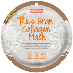 Purederm Rice Barn Collagen осветляющая и успокаивающая коллагеновая маска для лица с рисом, 1 шт.