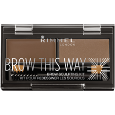 Rimmel Brow This Way палитра для бровей Medium Brown 002, 2,4 г