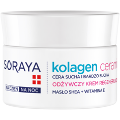 Soraya Kolagen + Ceramidy питательный регенерирующий крем для лица дневной и ночной, 50 мл
