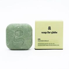 Soap for Globe Rich мыло для умывания со сливочным маслом ши и питательным оливковым маслом для сухой кожи, 100 г
