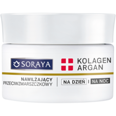 Soraya Kolagen + Argan крем для лица увлажняющий и против морщин, дневной и ночной, 50 мл