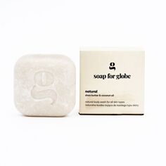 Soap for Globe Natural мыло для умывания со сливочным маслом ши и увлажняющим кокосовым маслом для всех типов кожи, 100 г