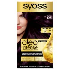 Syoss Oleo Intense перманентная краска для волос 3-33 без аммиака насыщенная слива, 1 упаковка