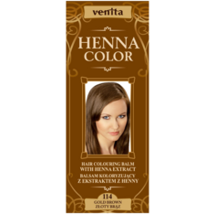 Venita Henna Color бальзам-краска с экстрактом хны для волос 114 золотисто-русый, 75г