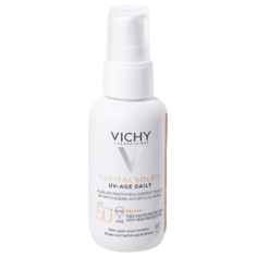 Vichy Capital Soleil UV-Age красящий флюид против фотостарения SPF50+, 40 мл