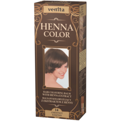 Venita Henna Color оттеночный бальзам с экстрактом хны для волос 14 каштановый, 75 мл