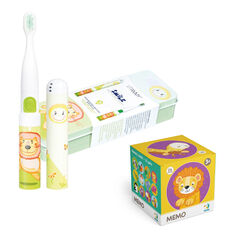 Vitammy Smile подарочный набор: звуковая зубная щетка для детей лев, 1 шт + игра-картинка, 1 шт