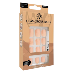 W7 Glamorous Nails накладные ногти White Peach, 24 шт/уп