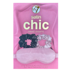 W7 Satin Chic комплект: повязка для сна 1 шт + резинка для волос 2 шт.