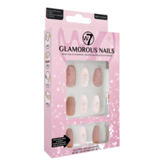 W7 Glamorous Nails Накладные ногти Pretty Peony, 24 шт./1 упаковка