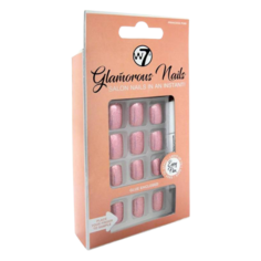 W7 Glamorous Nails Накладные ногти Princess Pink, 24 шт./1 упаковка